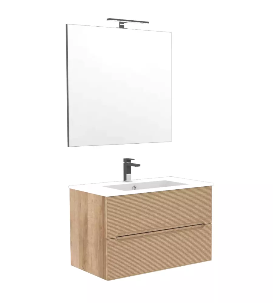 MOBILE BAGNO "CANALETTO" ROVERE, 80 CM
